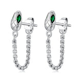 925 Sterling Silver Earrings with CZ in White Gold Plating