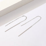 925 Sterling Silver Plated Platinum Earrings