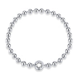 925 Sterling Silver Bracelet 17cm Oxidized & Platinum Plated for Women