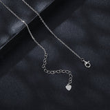 925 Sterling Silver Moissanite 6.5mm Diamond-like Pendant Necklace for Women