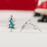 925 Sterling Silver Enamel Pavé CZ Earrings for Women