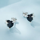 925 Sterling Silver Earrings with Pavé Setting and CZ