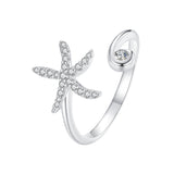 925 Sterling Silver Pavé Setting White Gold Ring for Women