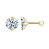 925 Sterling Silver Pavé Setting CZ Earrings for Women