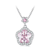 925 Sterling Silver Necklace with 19*13mm CZ Pendant