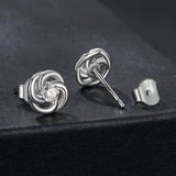 925 Sterling Silver Moissanite Earrings, 0.3cm, White Gold Plated, for Women