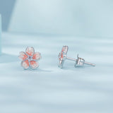 925 Sterling Silver Multi-Color Enamel Pavé CZ Earrings