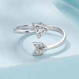 925 Sterling Silver White Gold Plated Pavé CZ Rings for Women