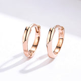 S925 Sterling Silver Plated Rose Gold Earrings