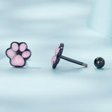 925 Sterling Silver Enamel Black Gold Plated Earrings for Women