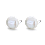 925 Sterling Silver White Gold Plated Freshwater Pearl Earrings