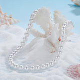 925 Sterling Silver White Gold Plated 39-45.5cm Quality Shell Pearl Necklace for Women