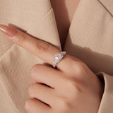 925 Sterling Silver Moissanite 0.65 Carat Ring Size 6 for Women