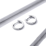 925 Sterling Silver 1.3cm Pavé Set CZ Earrings