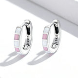 S925 Sterling Silver Enamel Oxidized Earrings