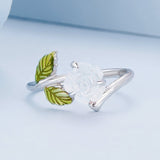 925 Sterling Silver Enamel Resin Ring 1.7mm Width