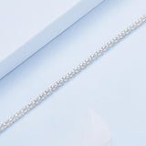 925 Sterling Silver Bracelet 17cm Heart-shaped 1.0cm for Women