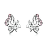 925 Sterling Silver Earrings with CZ in Pavé Setting