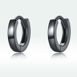 925 Sterling Silver & Plated Black Gold Earrings