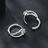 925 Sterling Silver 0.40 Carat Moissanite Earrings for Women