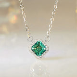 925 Sterling Silver 0.6 Carat Moissanite Pendant Necklace for Women
