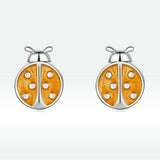 S925 Sterling Silver Enamel Earrings for Women