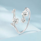 925 Sterling Silver Plated White Gold Ring for Women