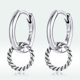 925 Sterling Silver & Oxidized Silver Earrings for Women