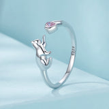 925 Sterling Silver Pavé Setting CZ White Gold Plated Ring for Women