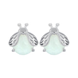 925 Sterling Silver Luminous Stone Earrings