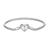925 Sterling Silver + Pavé Setting White Gold Bracelet 17.0cm for Women
