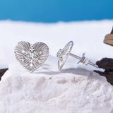 925 Sterling Silver Earrings with CZ in White Gold Plating for Women