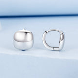 925 Sterling Silver Plated White Gold 10mm Earrings for Women