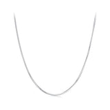 925 Sterling Silver + Plated White Gold 40cm Necklace