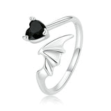 925 Sterling Silver Oxidized Pavé Setting CZ Ring
