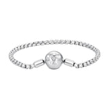 925 Sterling Silver Bracelet 19cm with CZ Stones for Women