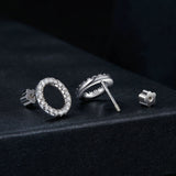 925 Sterling Silver 10mm Moissanite Earrings for Women