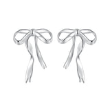 925 Sterling Silver Earrings with White Gold Plating - 1.8x1.3cm for Women