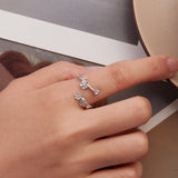 925 Sterling Silver Plated White Gold Ring for Women