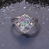 925 Sterling Silver Pendant 1.5*1.2 cm with Enamel and CZ for Women