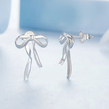 925 Sterling Silver Earrings with White Gold Plating - 1.8x1.3cm for Women