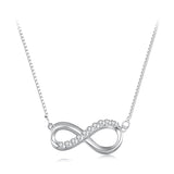 925 Sterling Silver Moissanite 1.5mm Necklace 400+50mm for Women
