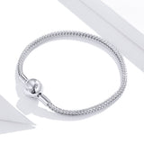 925 Sterling Silver Plated Platinum 17cm Bracelet for Men