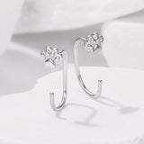 925 Sterling Silver Plated White Gold Earrings for Women