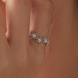 925 Sterling Silver Moissanite 0.03ct Ring Size 7