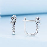 925 Sterling Silver Earrings with Oxidized Finish for Women
