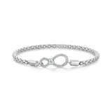 925 Sterling Silver Infinity Love Bracelet for Women - Size 17.0