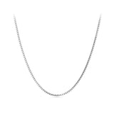 925 Sterling Silver Necklace 400mm with Platinum Plating for Women
