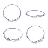 925 Sterling Silver Adjustable 24cm CZ Resin Bracelet for Women