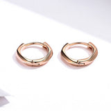 S925 Sterling Silver Plated Rose Gold Earrings